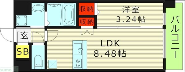 エスリードレジデンス都島NORTHの物件間取画像